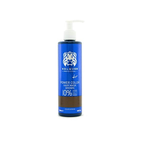 Valquer Professional Masque Power Color Cheveux Teints. Végétalien et sans Sulfate Cuivre Prohausseur de Couleur Capillaire