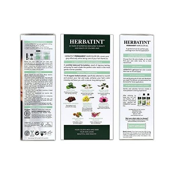 HERBATINT® PERMANENT HERBAL HAIRCOLOUR GEL 5N - Light Chestnut 1 or 2 Applications