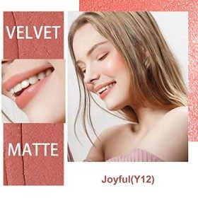 Oulac Rouge a Levre Mat Longue Tenue, Nude Crémeux Ultra-Pigmentée Rouges à Lèvres, Fard a Joue Maquillage Femme, Couleur Ric