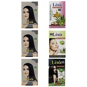 Hennax - Henné Naturel noir x 3 + Henné Neutre & Herbes Herbal Mix x 1 + Aloe Vera pure x 1 + Argile Multani Mitti, Ghasso