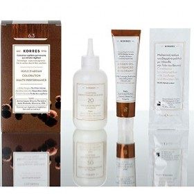 KORRES Coloration Permanente aux Extraits Végétaux Couvre 100% des Cheveux Blancs sans Ammoniaque/PPD 6.3 Blond Miel Doré