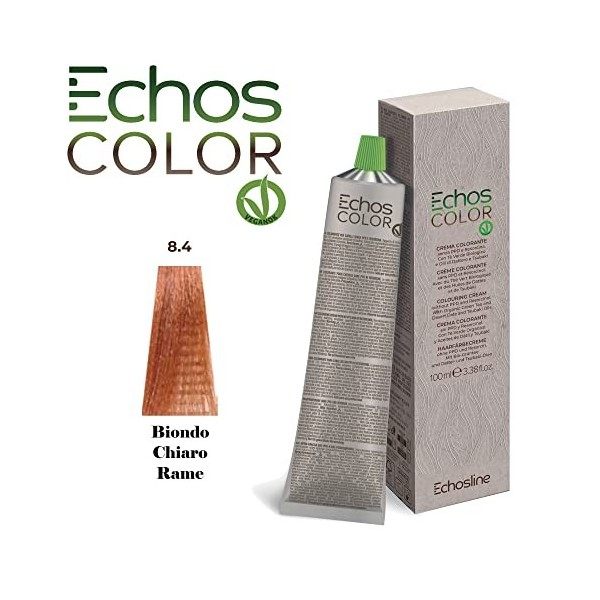 NEW Echos Color - 8.4 Blond Clair Cuivre - Crème Colorante sans PPD et Résorcine - 100 ml