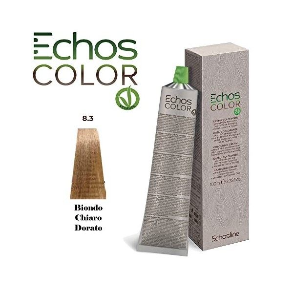 NEW Echos Color - 8.3 Blond Clair Doré - Crème Colorante sans PPD et Résorcine - 100 ml