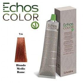 NEW Echos Color - 7.4 Blond Moyen Cuivre - Crème Colorante sans PPD et Résorcine - 100 ml