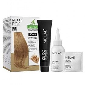 MEILAB - Coloration cheveux sans ammoniaque - Lot de 3 unitès - Blonde moyenne 7