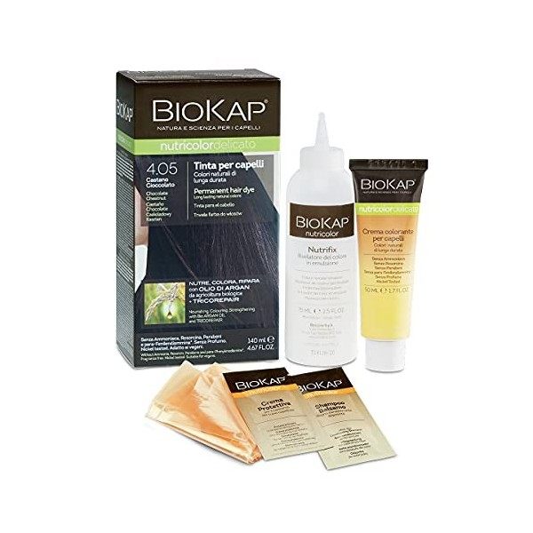 BIOKAP Nutricolor Delicato, Teinte cheveux sans ammoniaque qui rend les cheveux souples et brillants, Coloration cheveux avec