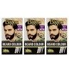 3 x Bigen Mens Beard Colour | Formule sans ammoniaque à lextrait daloès et dhuile dolive | Couvre les cheveux gris, ne l