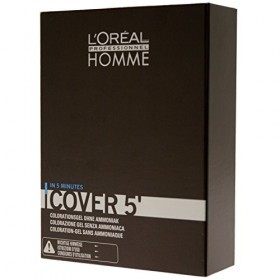 Gel Cover 5 Coloration sans ammoniaque - LOréal Professionnel Homme - 4 Brun