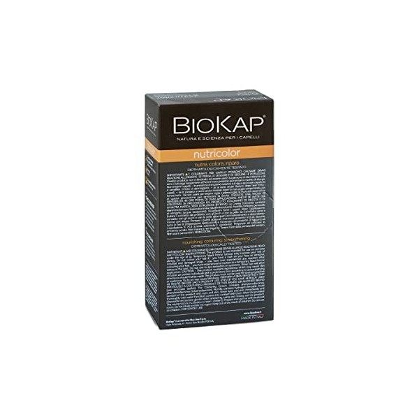 BIOKAP Nutricolor, Teinte cheveux 6.4 Cuivre Curry, Teinte cheveux sans ammoniaque qui rend les cheveux souples et brillants,