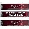 3 x LOréal Majirel 9.1 blond très clair cendré Crème Couleur des cheveux – 50 ml