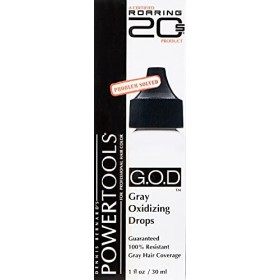 POWERTOOLS - GOD Grey Oxidizing Drops I Pot pour Couvrir les Cheveux Gris I Pénétration Profonde I Effet Durable I Compatible