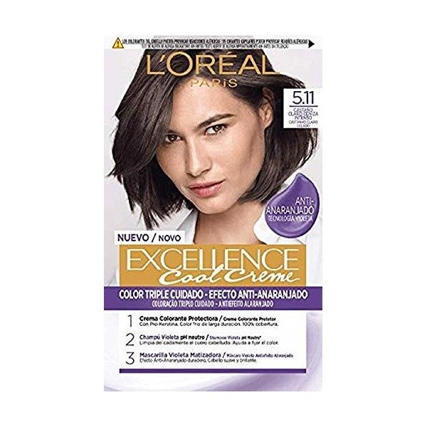 L´Oréal Paris Excellence Cool Creme Tinte Permanente - Tono 7.11 Rubio Ceniza Intenso