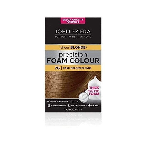 John Frieda - Precision Foam - Teinture permanente pour cheveux - 4BG - Brun chocolat foncé - Pour finition de qualité profes