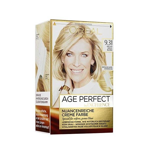 LOréal Paris Excellence Age Perfect Coloration 6.03 Lot de 3 brosses à dents Marron clair