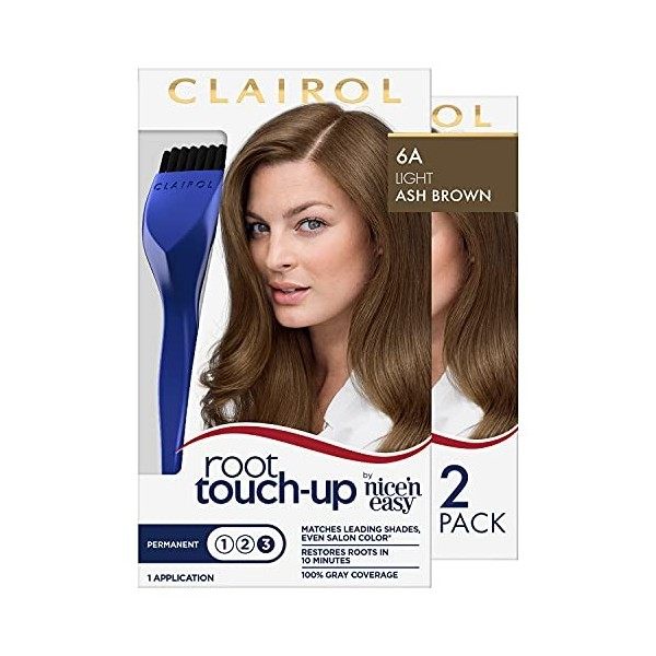Clairol Nice n Easy Root Touch-Up 6A Matches Light Ash Brown Shades 1 Kit, , Packaging May Vary by Clairol