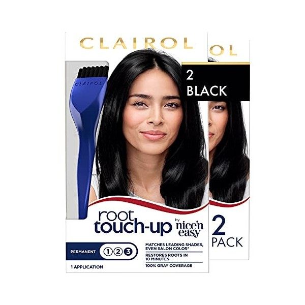 Clairol Nice n Easy Root Touch-Up 003 Black 1 Kit Pack of 2 by Clairol