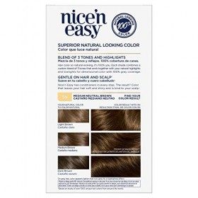 Clairol Nice N Easy Hair Color 118a Natural Medium Neutral Brown 1 Kit Pack of 3 by Clairol