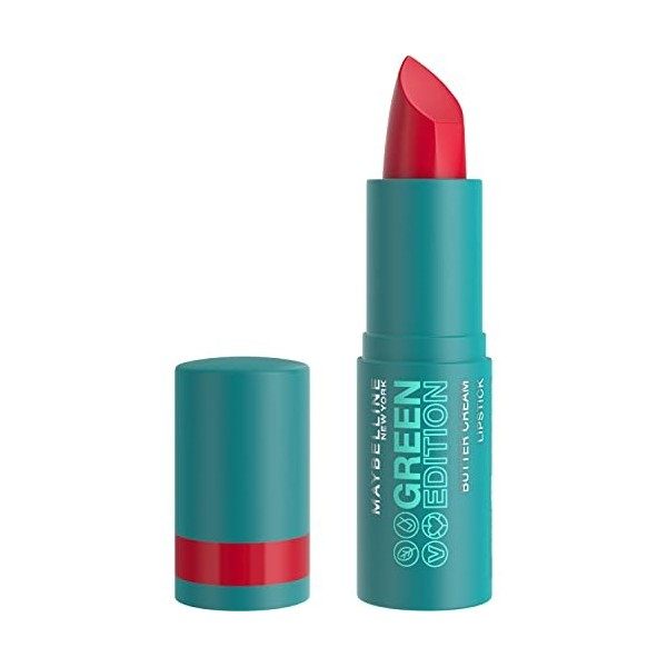 Maybelline New York - Rouge à Lèvres Satiné & Pigmenté - Enrichi en Beurre de Cacao - 86% dIngrédients dOrigine Naturelle -