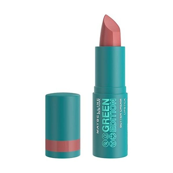 Maybelline New York - Rouge à Lèvres Satiné & Pigmenté - Enrichi en Beurre de Cacao - 86% dIngrédients dOrigine Naturelle -