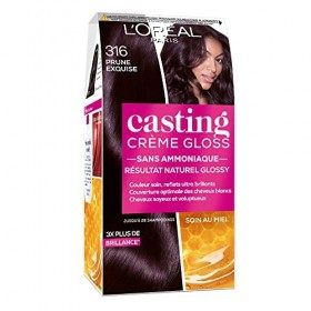 LOréal Paris Casting Crème Gloss Coloration Ton sur Ton pour Cheveux - Sans Ammoniaque - Prune Exquise 316 