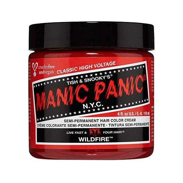 Manic Panic Vampire Red Classic Creme, Vegan, Cruelty Free, Semi Permanent Hair Dye 118ml