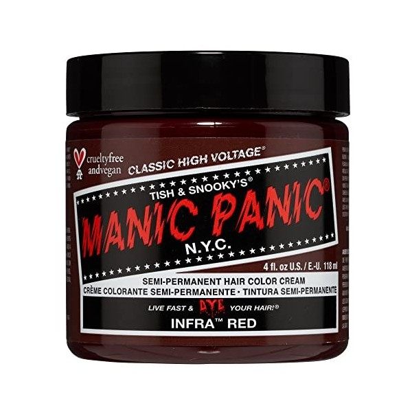 Manic Panic Vampire Red Classic Creme, Vegan, Cruelty Free, Semi Permanent Hair Dye 118ml