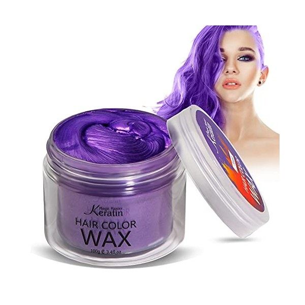 Cire de couleur de cheveux, Magic Master Keratin pommades coiffantes à la cire de cheveux instantanée, teinture temporaire po