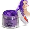 Cire de couleur de cheveux, Magic Master Keratin pommades coiffantes à la cire de cheveux instantanée, teinture temporaire po