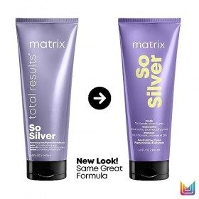 Matrix, Masque Nourrissant pour Cheveux Gris, Blancs & Blonds, Colorés ou Naturels, Soigne & Protège, So Silver, 300ml