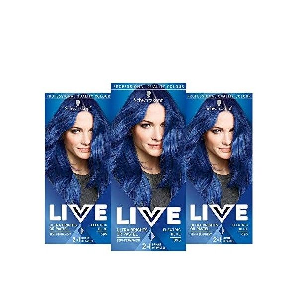 Schwarzkopf LIVE Ultra Brights Teinture semi-permanente Violet Pour cheveux jusquà 15 lavages Violet Punk 094