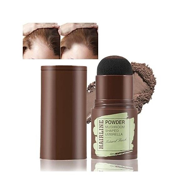 Boobeen Hairline Powder Stick, Poudre dombre à cheveux pour cheveux clairsemés, Poudre de retouche de racine pour couvrir ra