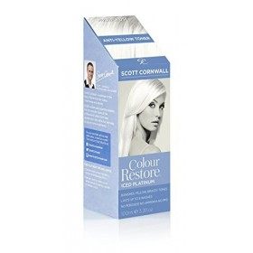 Scott Cornwall Colour Restore Iced Platinum Toner anti cheveux jaunes, usage multiple –&nbsp;Élimine les reflets jaunes pour obten