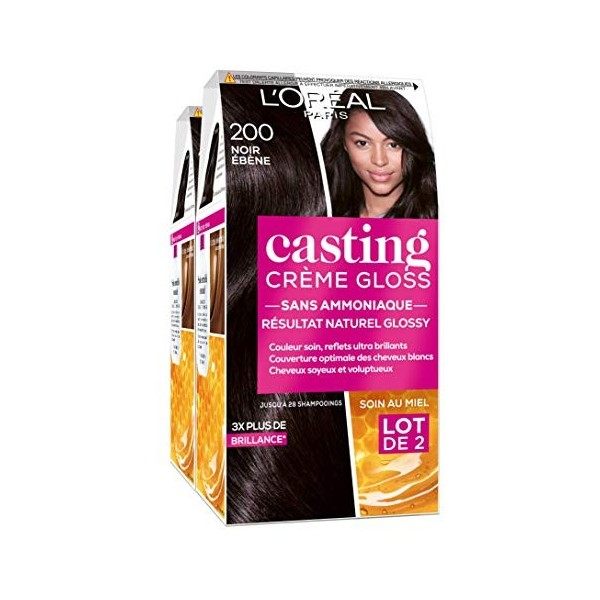 LOréal Paris Casting Crème Gloss Coloration Ton sur Ton pour Cheveux - Sans Ammoniaque - Chocolat Glacé 515 - Lot de 2