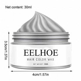 Cire Coloration Cheveux Gris Argent | Boue coiffante pour cheveux unisexe | Instant Hair Color DIY Hairstyle Hair Dye Cream p