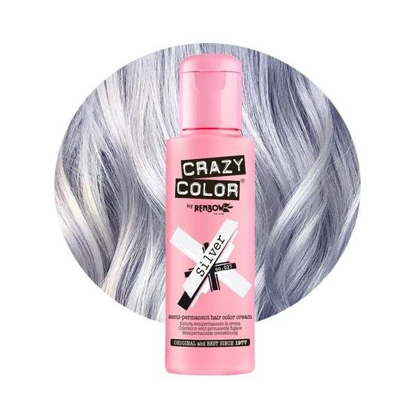 Crazy Color Renbow Lot de 4 tubes de crème colorante de soin pour les cheveux 100 ml Fire Red 