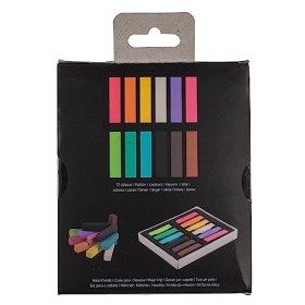 Selldorado® 12x Craie pour Les Cheveux - Couleur temporaire pour Les Cheveux en 12 Couleurs - Hair Chalk - Craie pour Les Che