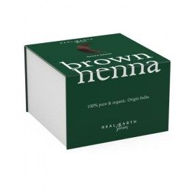 Brown Henna Real Earth Stories Coloration pour cheveux végétaux au henné et indigo Marron 250 g 5 x 50 g 