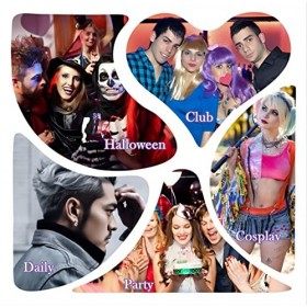 2 pièces bleu teinture temporaire de cheveux avec 1 brosse, les femmes hommes coiffant cheveux ton spray cheveux, crème insta