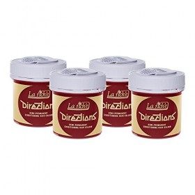 4 x La Riche Directions Semi-Permanent Hair Color 88ml Tubs - POPPY RED