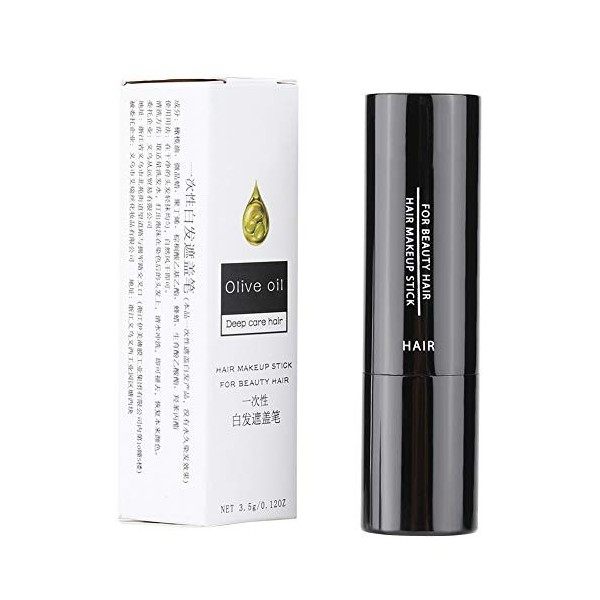 Stylo de Couleur de Cheveux, Rouge à Lèvres Temporaire Teinture pour Cheveux Coloration Couverture de Cheveux Blancs Bâton de