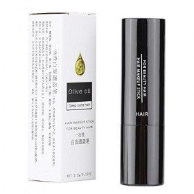 Crayon de couleur pour cheveux, rouge à lèvres temporaire, couverture pour cheveux blancs et maquillage.