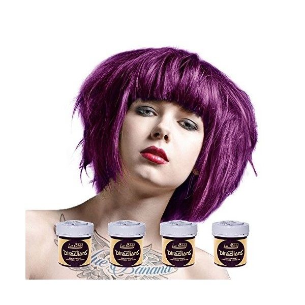 La Riché Directions Lot de 4 tubes de coloration semi-permanente pour cheveux 88 ml Poppy Red Coloration semi-permanente