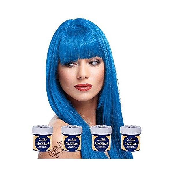 La Riché Directions Lot de 4 tubes de coloration semi-permanente pour cheveux 88 ml Poppy Red 