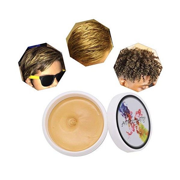 Cire Colorante Cheveux Lavable Jetable Coloration Temporaire DIY Unisexe Cire Couleur Cheveux Convient Pour La FêTe De NoëL D