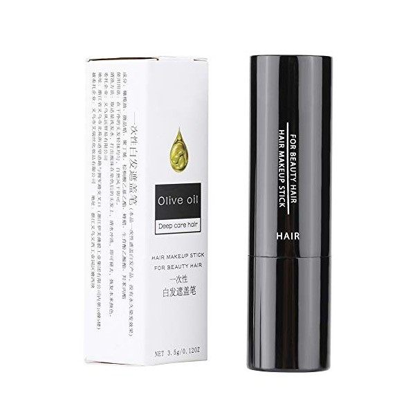 Haircolor Touch-Up Stick pour Couvrir la Racine des Cheveux Gris, 3Colors Hair Color Pen Rouge à Lèvres Temporaire Teinture p