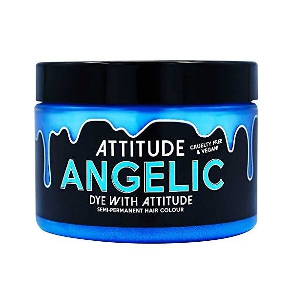 Attitude Hair Dye Coloration semi permanente INDUSTRIAL Duo Ensemble combiné de 2 pots de teinture pour les cheveux Noir/Roug