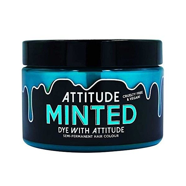 Attitude Hair Dye Coloration semi permanente INDUSTRIAL Duo Ensemble combiné de 2 pots de teinture pour les cheveux Noir/Roug