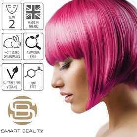 Smart Beauty Carmine Pink, Semi-Permanent Hair Dye, Salon Quality Hair color with Conditioners, 75 ml