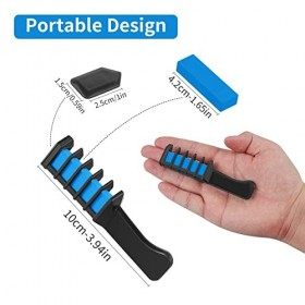 6 Pièces Fluorescente Peigne à Craie pour Cheveux, Cheveux Craie Peignes de Craie Temporaire Dye Couleur de Brosse pour Fille