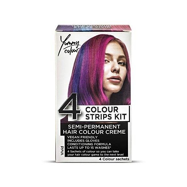 Stargazer Yummy Colour Kit de Coloration Semi-permanente pour Mèches avec Quatre Nuances de Couleur Rose Ombré